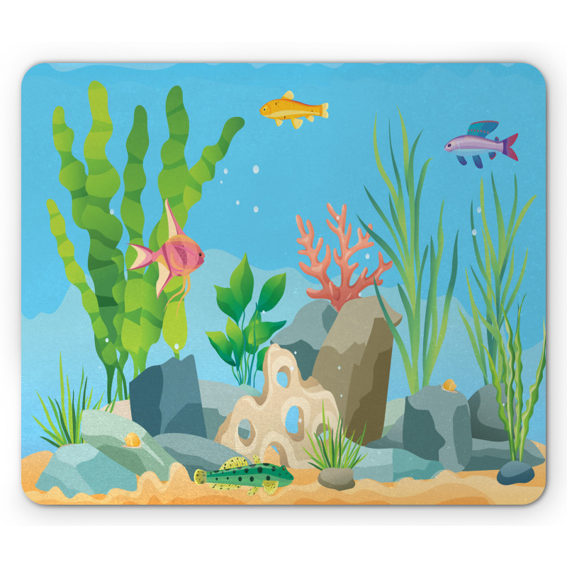 Exotic Fish and Seaweed Mouse Pad