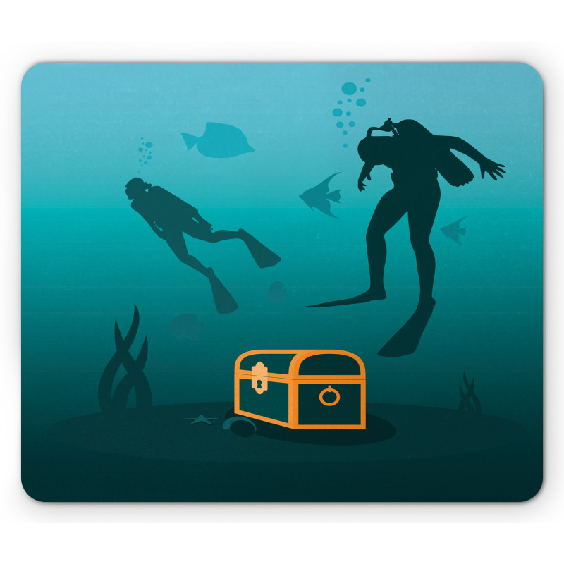 Divers and Sunken Ship Mouse Pad