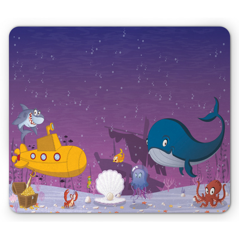 Oceanic Creatures Coral Mouse Pad