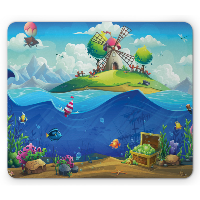 Undersea and an Island Mouse Pad