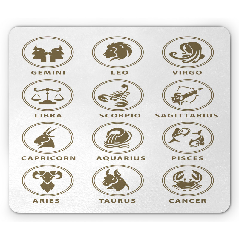 Classic Zodiac Chart Mouse Pad