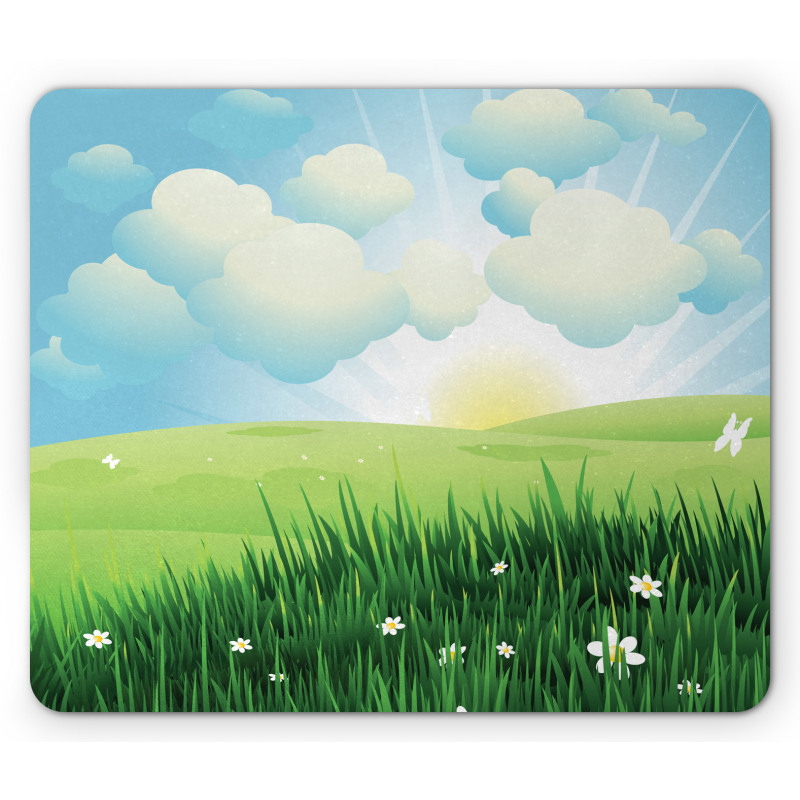 Sun and Clouds Mouse Pad