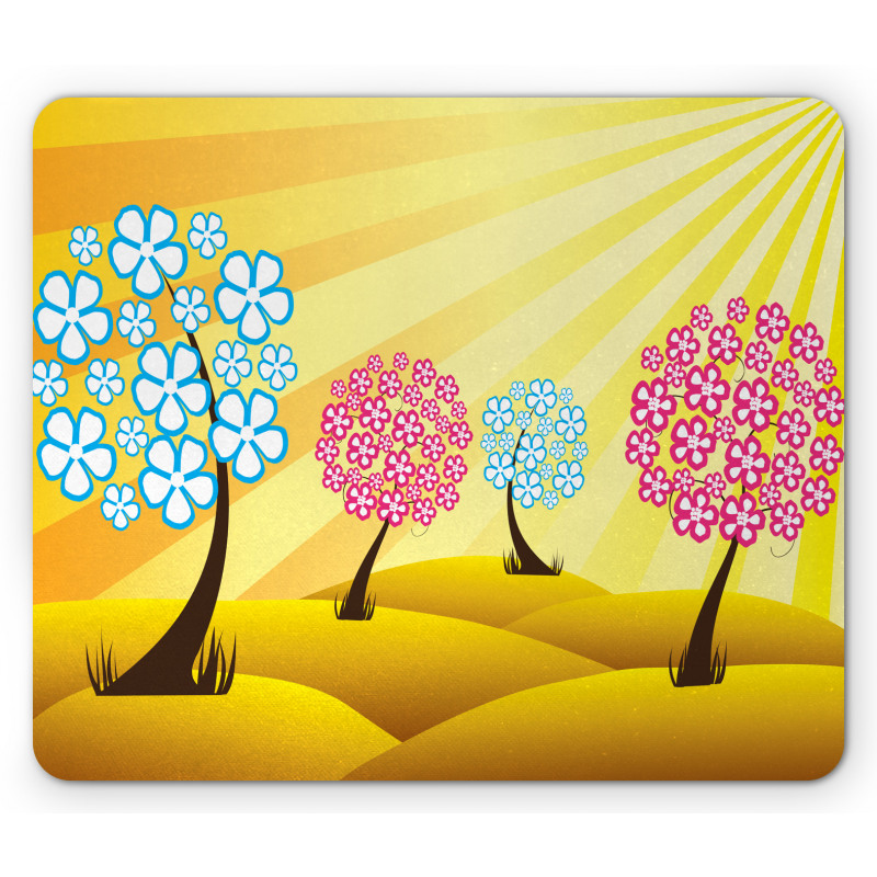 Blooming Trees Mouse Pad