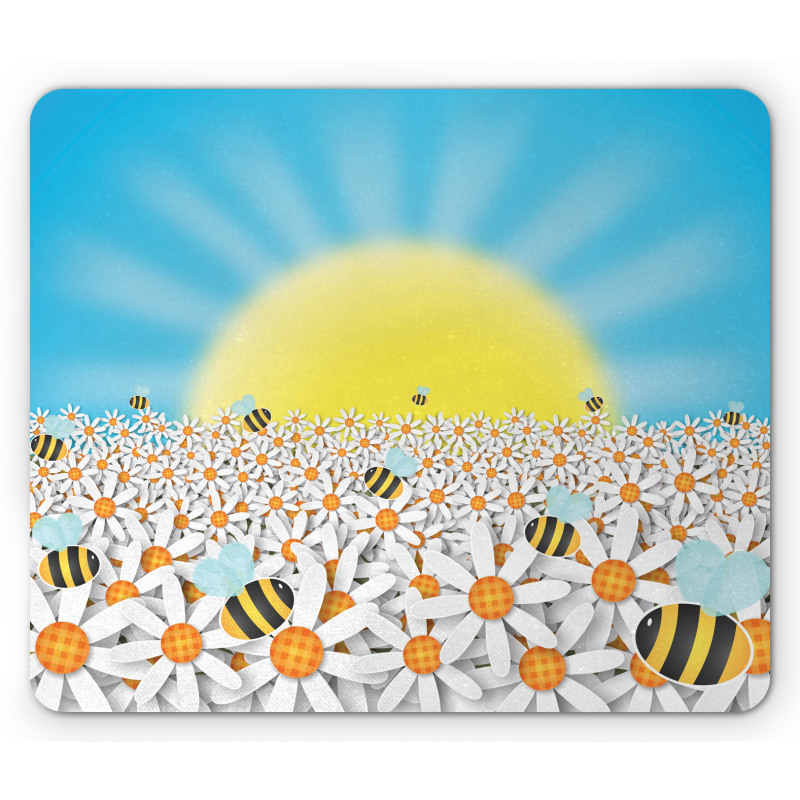 Daisies and Bees Mouse Pad