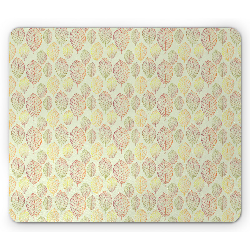 Outline Leaves Mouse Pad