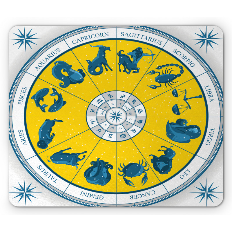 Zodiac Natal Chart Mouse Pad