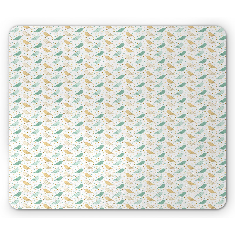 Little Birds and Dots Mouse Pad