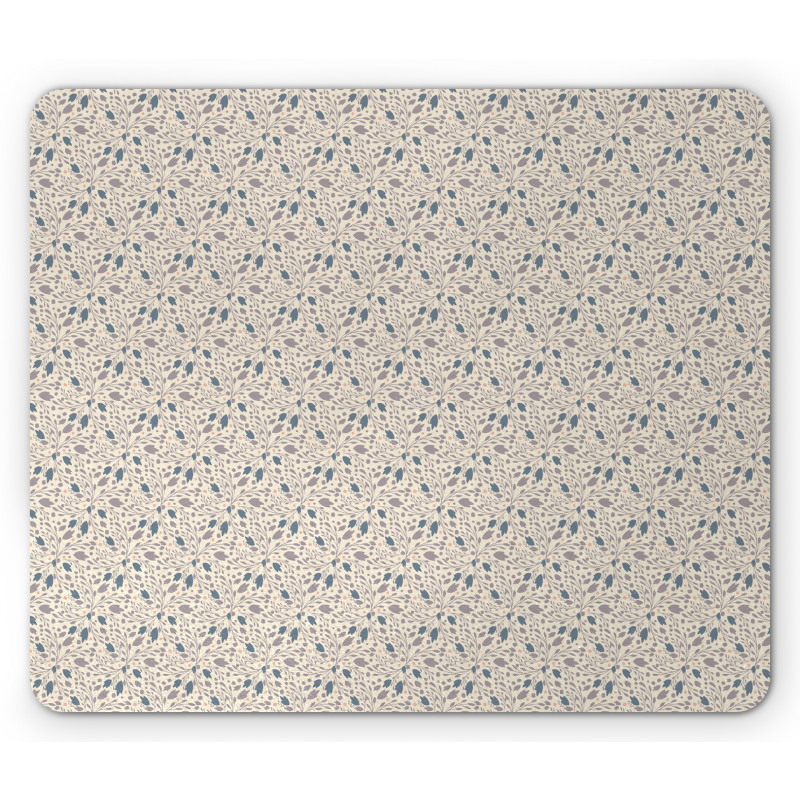 Pastel Branches Spots Mouse Pad