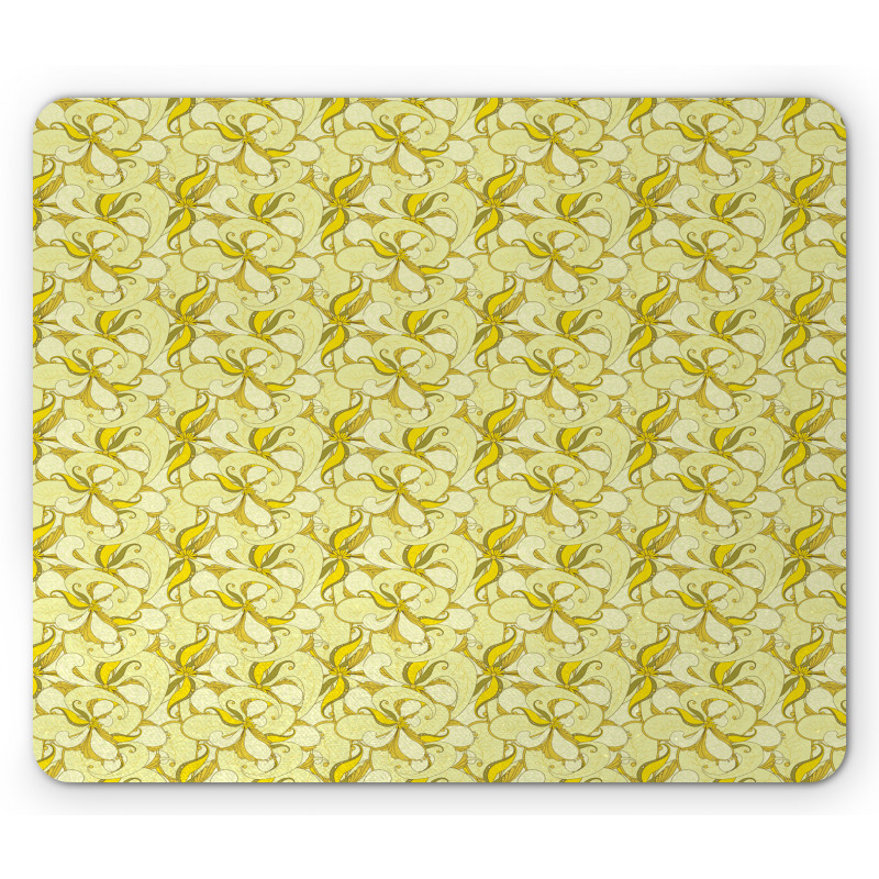 Retro Summer Flowers Mouse Pad