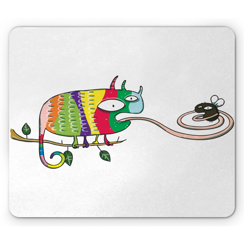 Chameleon on Branch Mouse Pad