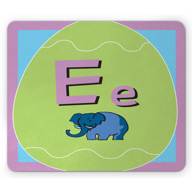 Animal and Letter E in Egg Mouse Pad