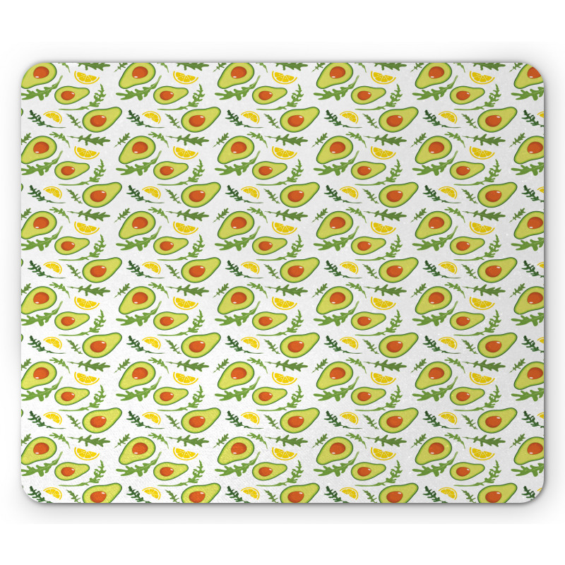 Sliced Avocados and Lemons Mouse Pad