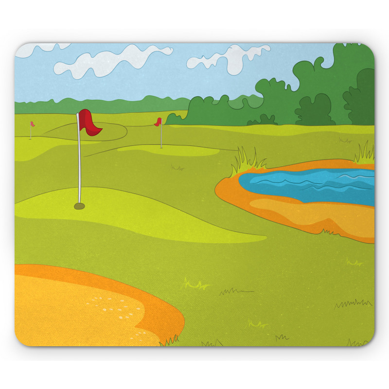 Flags Grass Land Mouse Pad