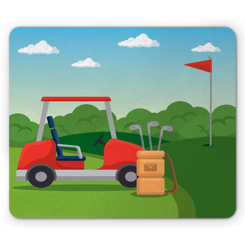 Club Car and Flag Mouse Pad