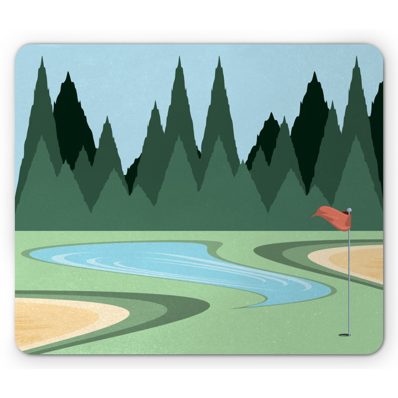 Sports Field Flag Mouse Pad