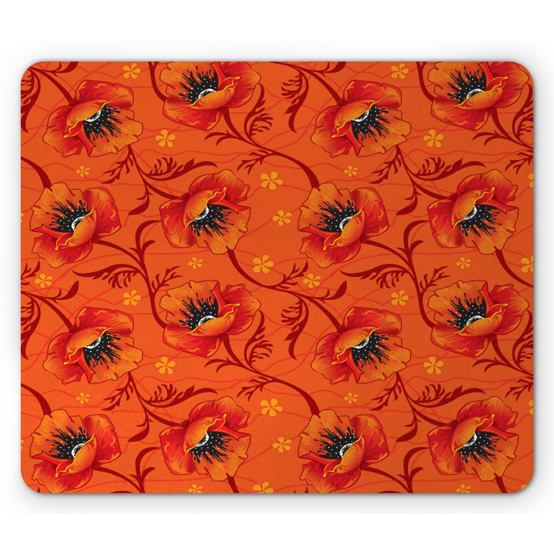 Poppy Flower Romance Mouse Pad