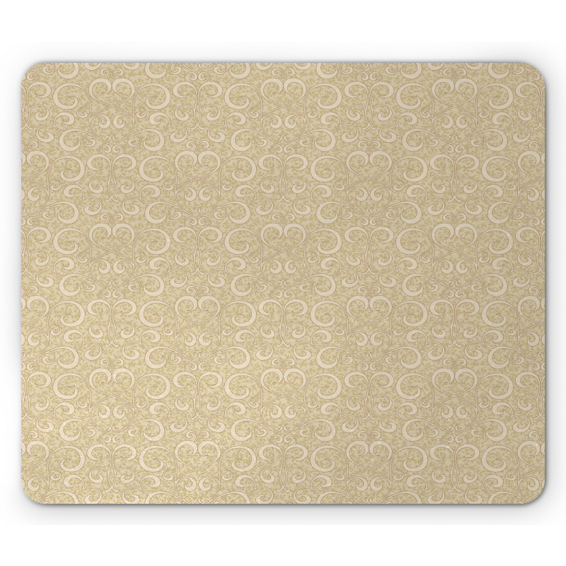 Swirled Floral Patterns Mouse Pad