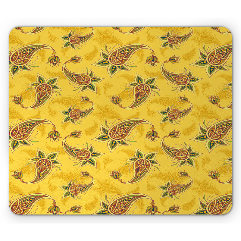 Folkloric Paisley Like Mouse Pad