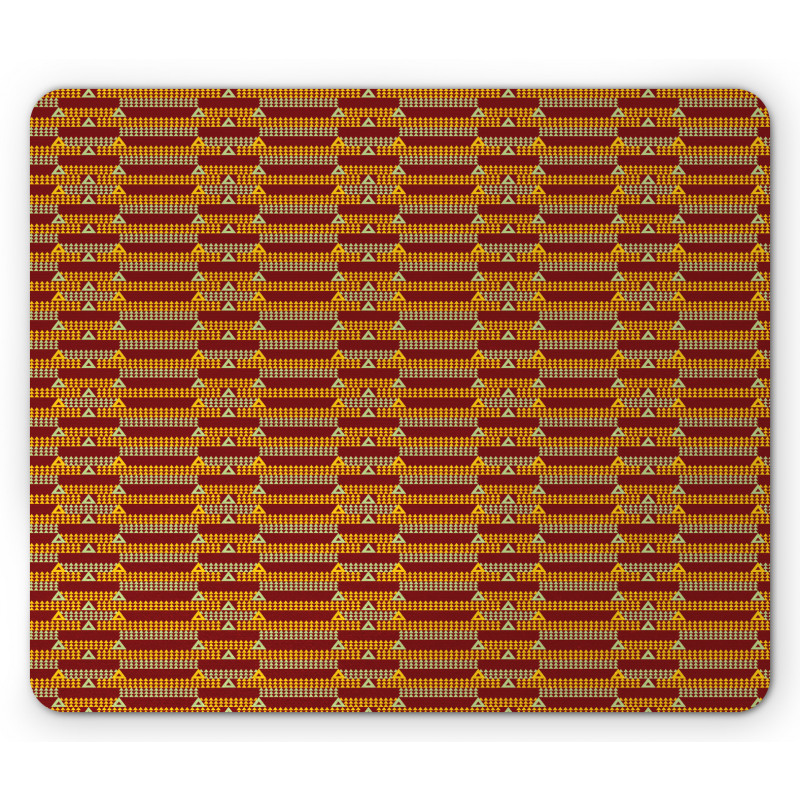 Vintage Style Triangles Mouse Pad