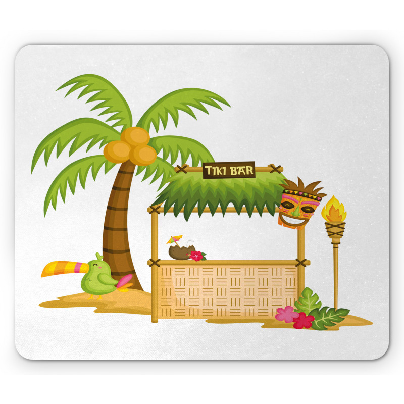 Tropical Concept Tiki Bar Fun Mouse Pad