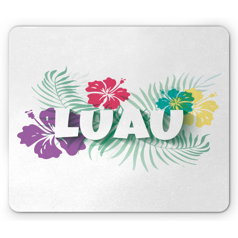 Hawaiian Party Time Petals Mouse Pad