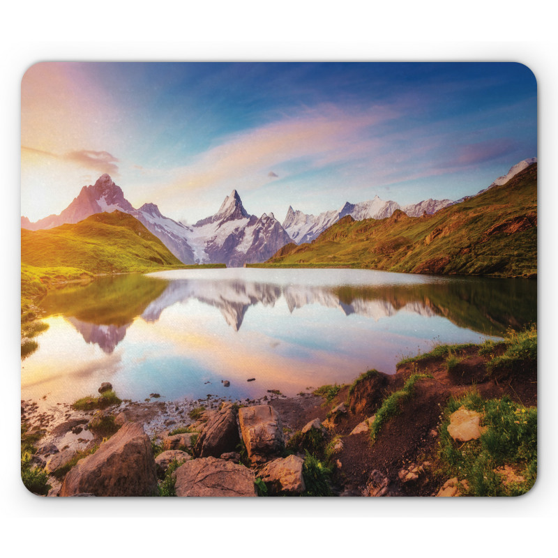 Tranquil Lake Sunrise Mouse Pad