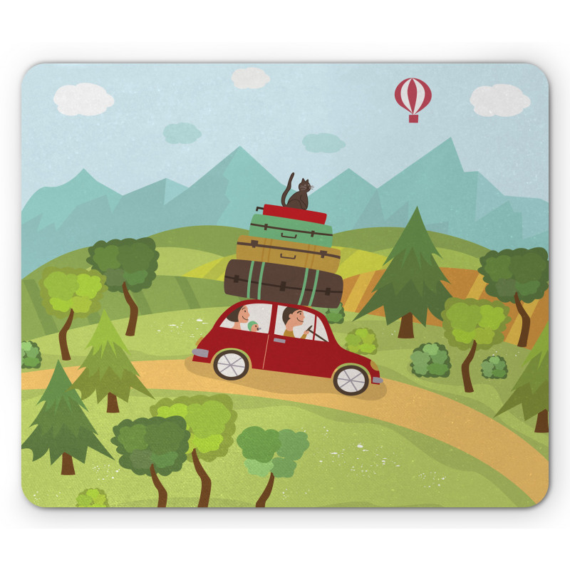 Road Tripping Family Mouse Pad