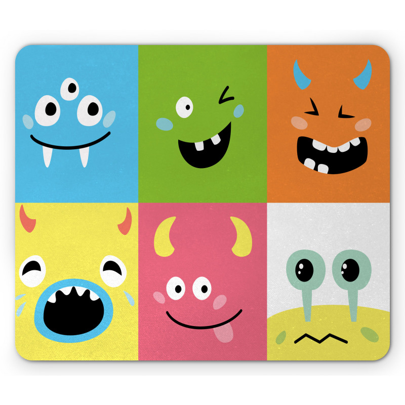 Colorful Blocks Emoticon Mouse Pad