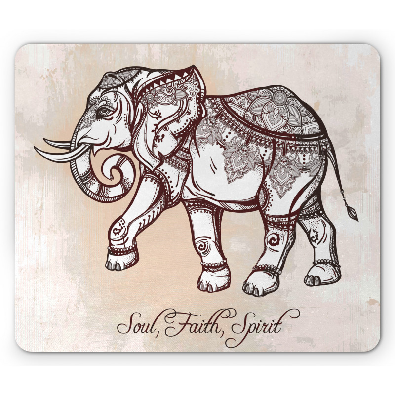 Boho Ethnic Elephant Mouse Pad