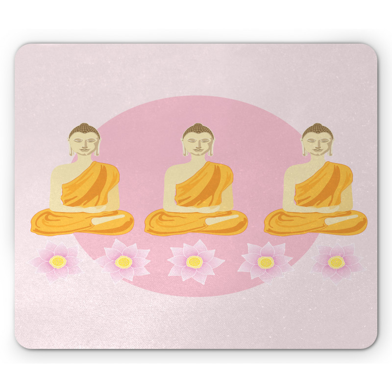 Lotus Flower Ethnic Art Mouse Pad