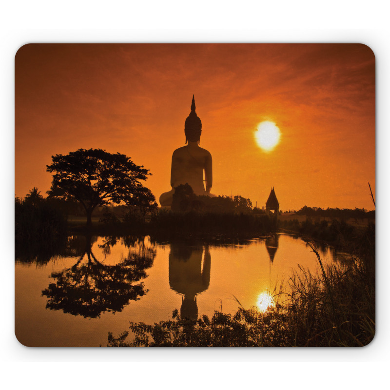 River Sunset Thai Culture Mouse Pad