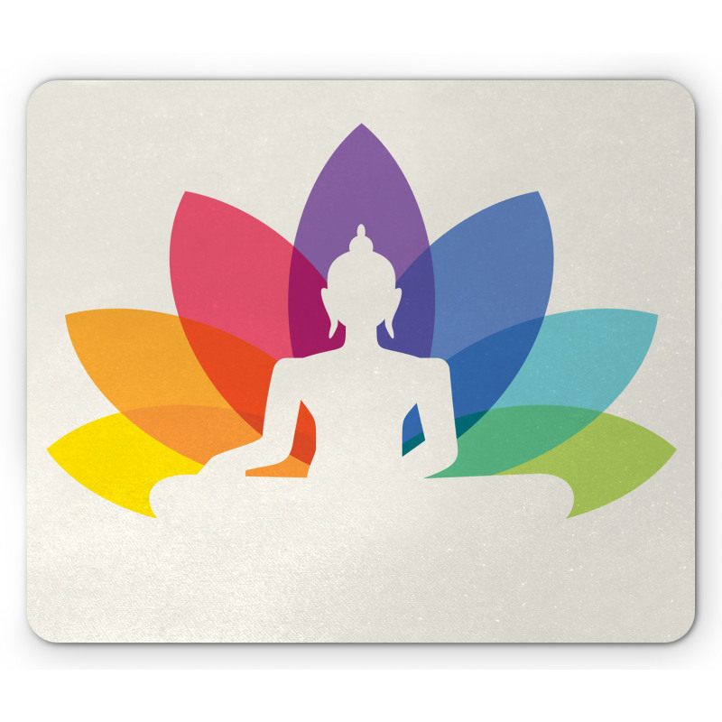 Colorful Lotus Flower Mouse Pad