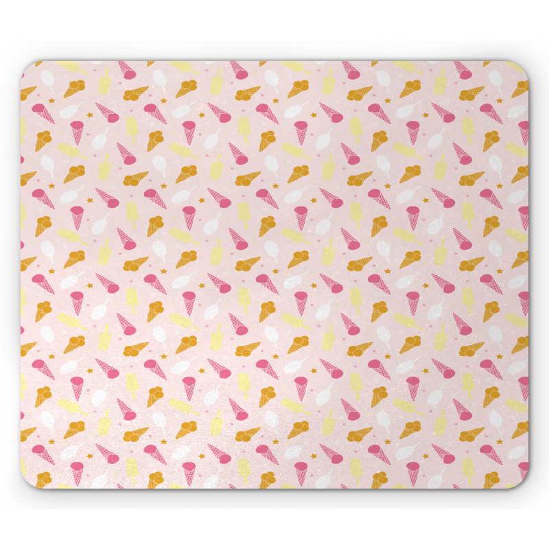 Ice Cream Cones Stars Desert Mouse Pad