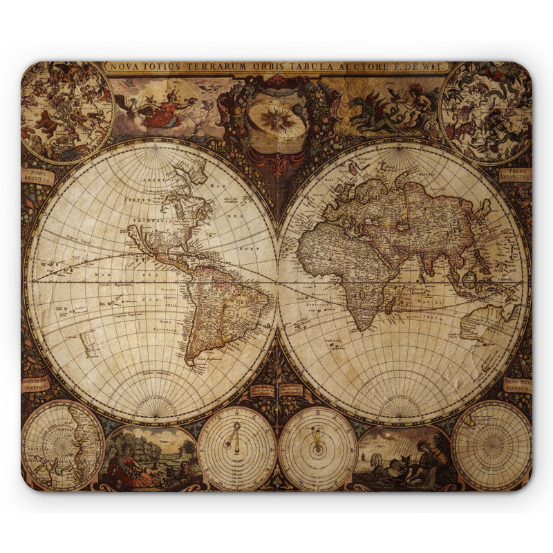 Historic Old Atlas Mouse Pad
