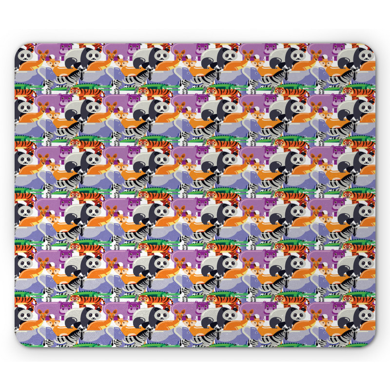 Modern Funny Animals Mouse Pad