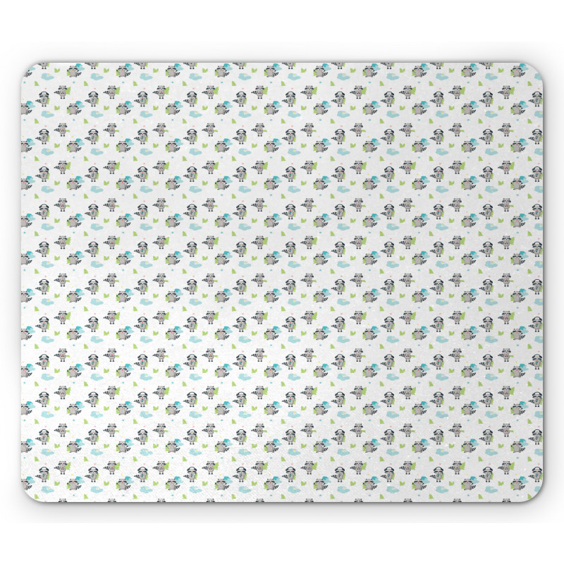 Raccoon Trees Clouds Mouse Pad