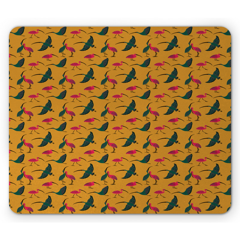 Folk Ornate Birds Mouse Pad