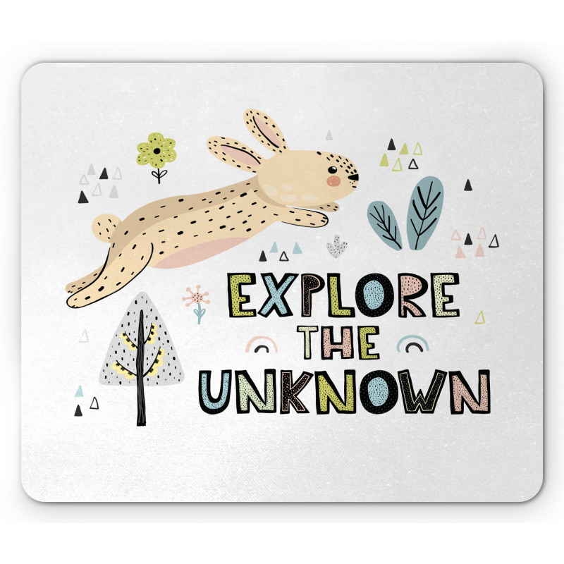 Hopping Bunny Botany Mouse Pad