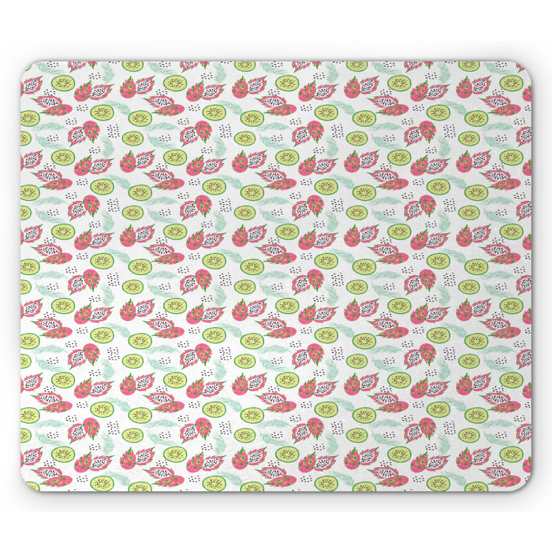 Tropical Pastel Doodle Style Mouse Pad