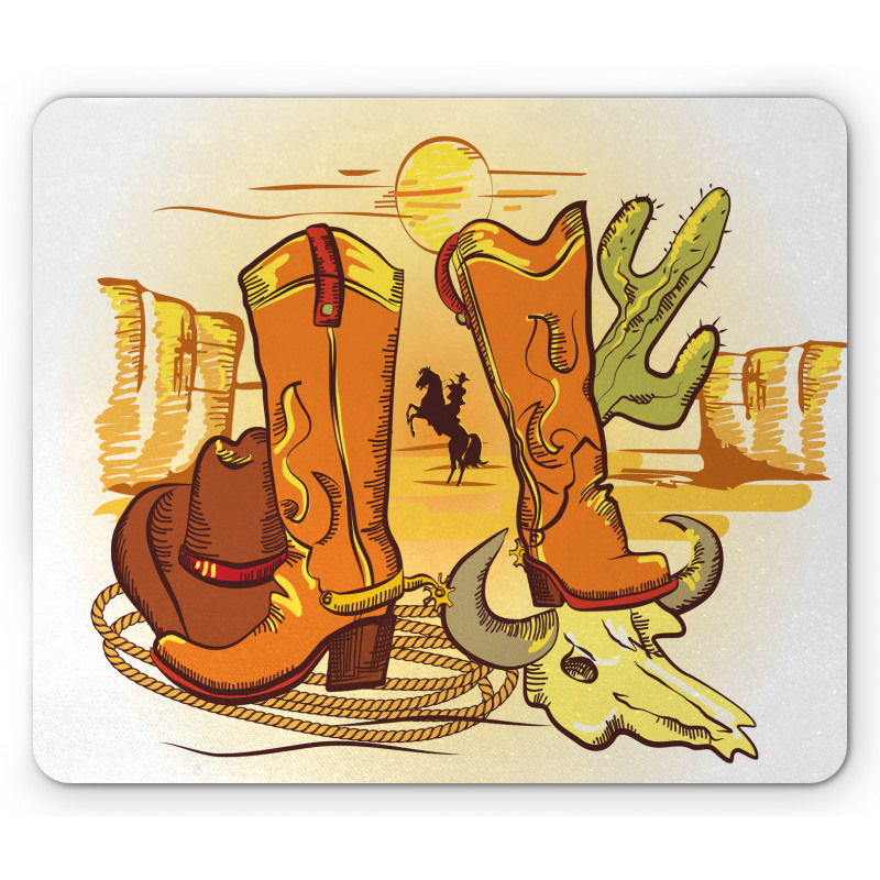 Old Wild Cowboys Rope Mouse Pad