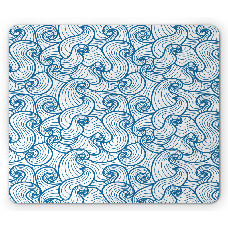 Swirling Oceanic Waves Mouse Pad