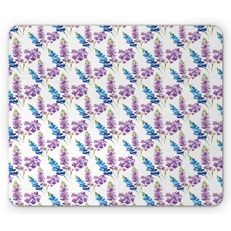 Violet Tone Flowers Pattern Mouse Pad