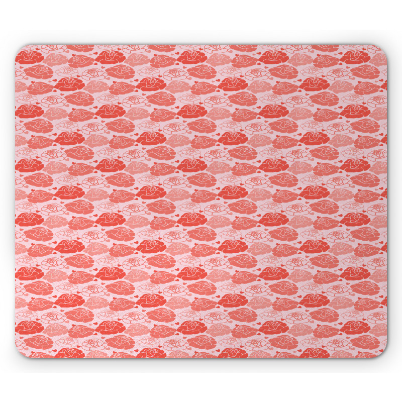 Roses and Little Hearts Mouse Pad