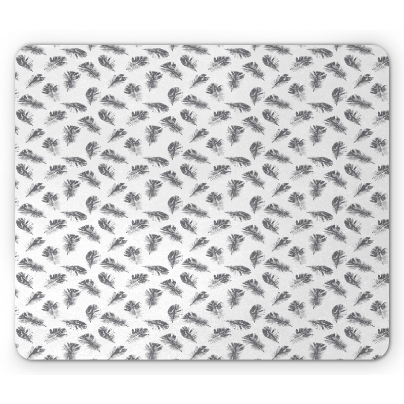 Fluffy Antique Plumage Art Mouse Pad