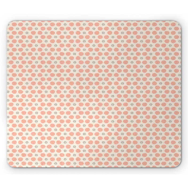 Symmetric Hatched Rounds Mouse Pad