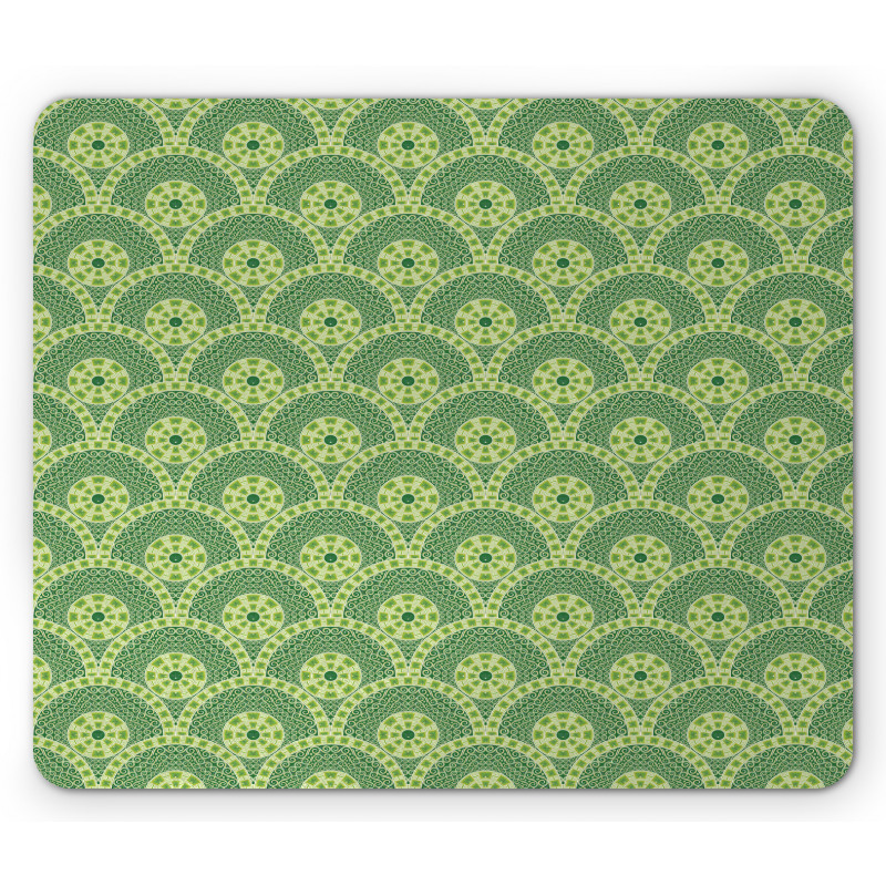 Antique Cultural Round Motif Mouse Pad