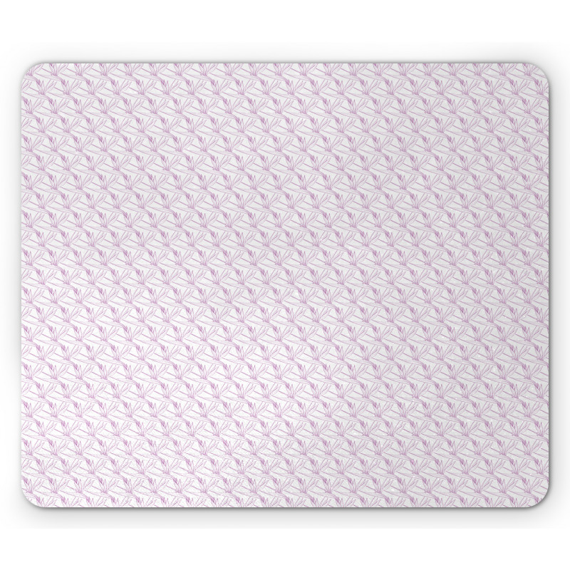 Outline Floral Mouse Pad