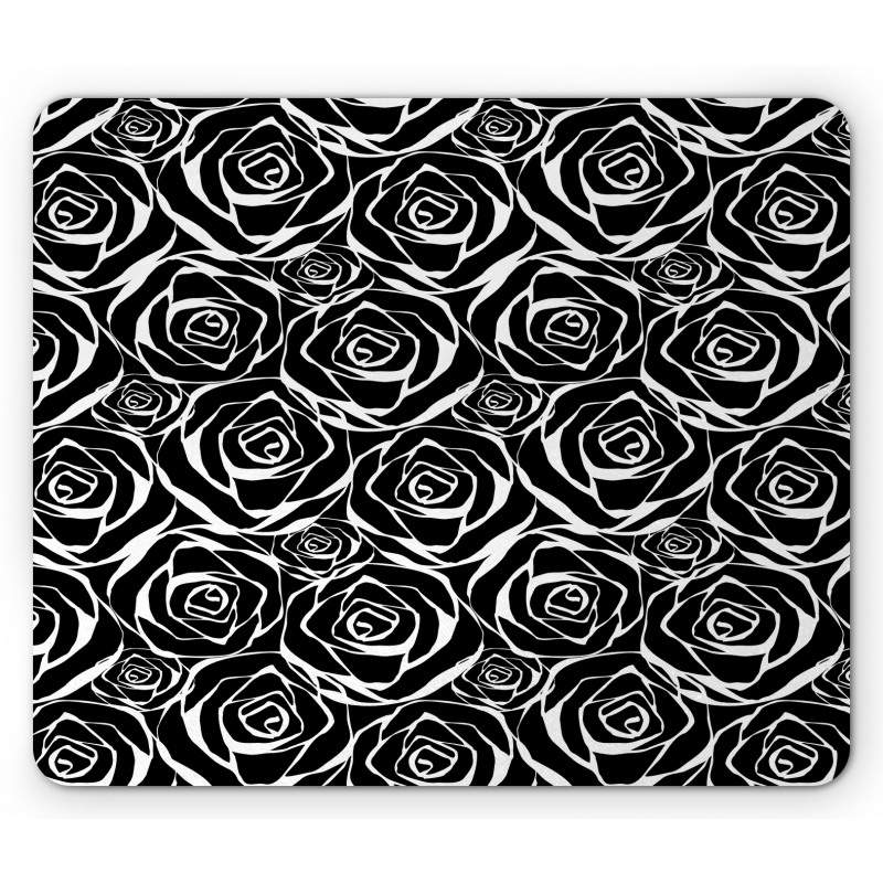Abstract Art Rose Flowers Mouse Pad