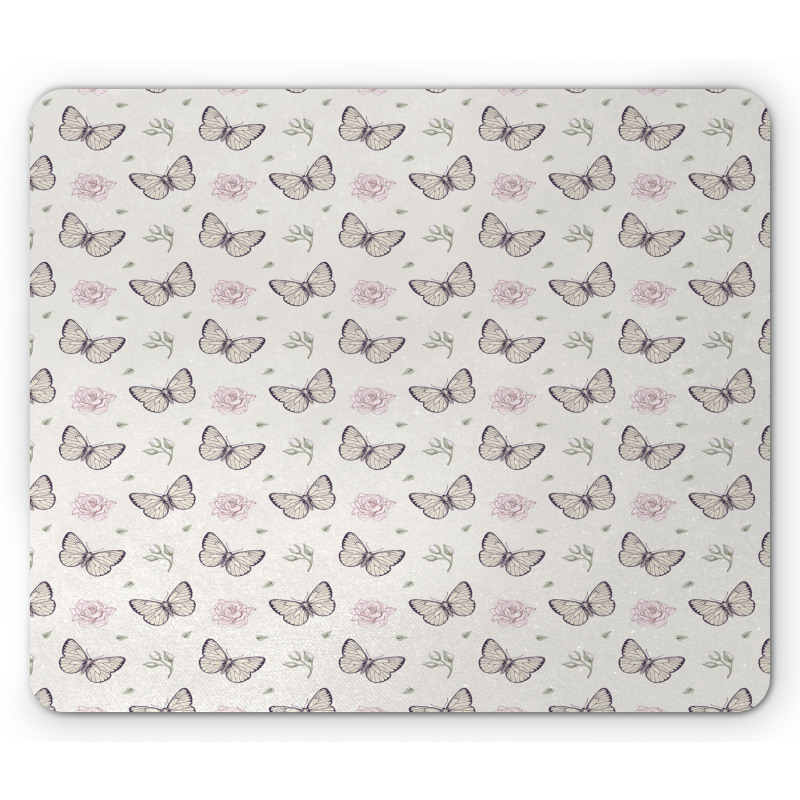 Butterflies and Blooms Mouse Pad