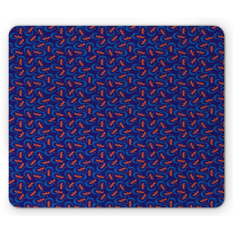 Dotted Blobs Dragonflies Mouse Pad